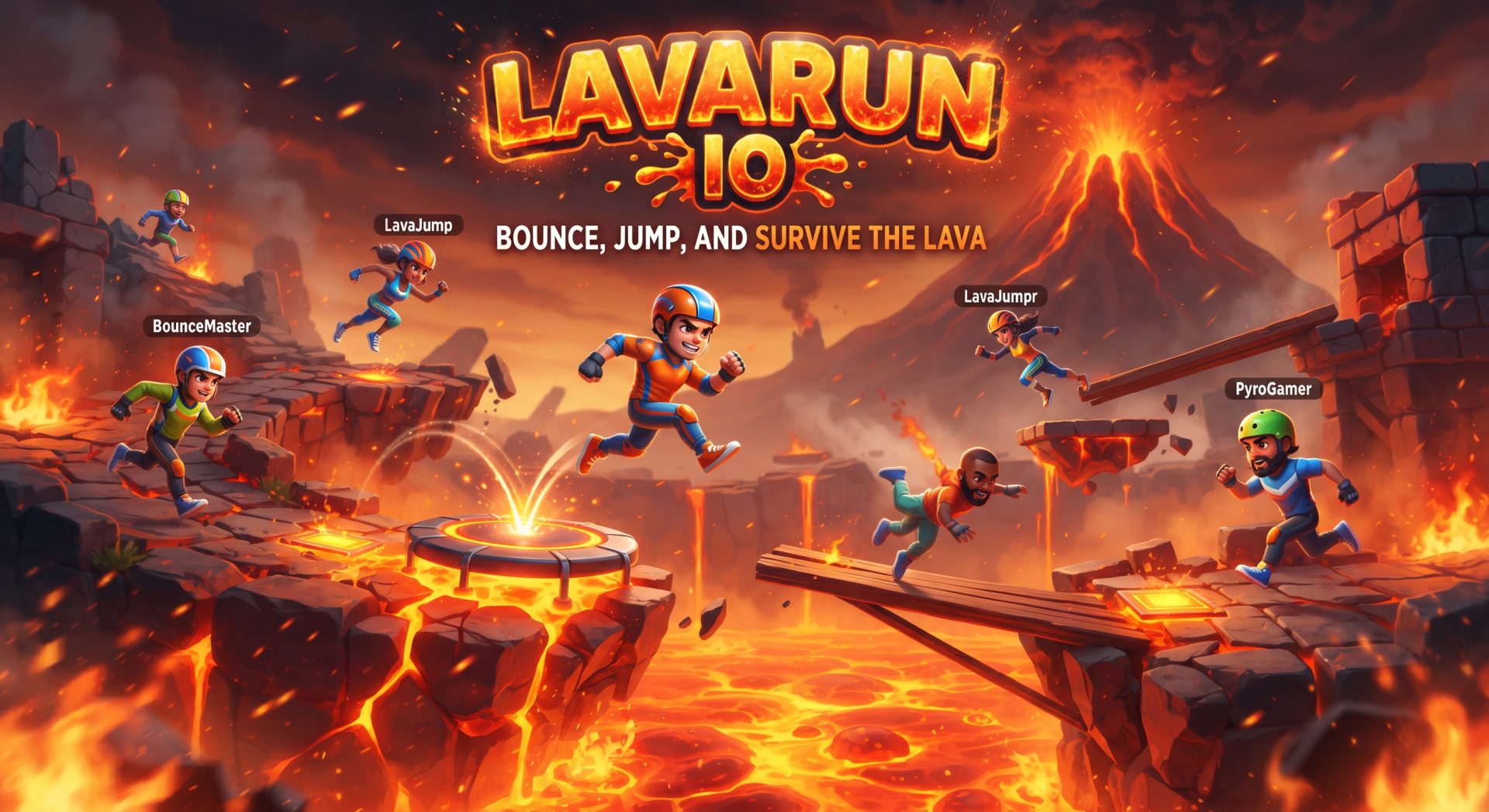 Lavarun IO: Bounce, Jump, and Survive the Lava