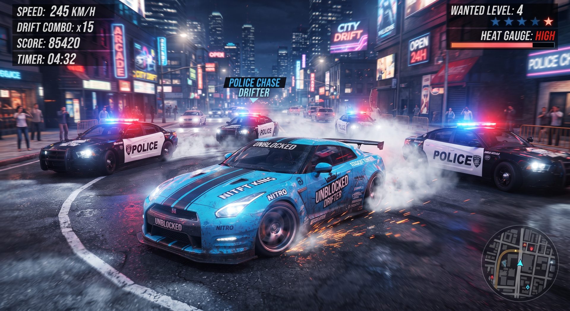 Police Chase Drifter Unblocked: Evade and Drift Forever