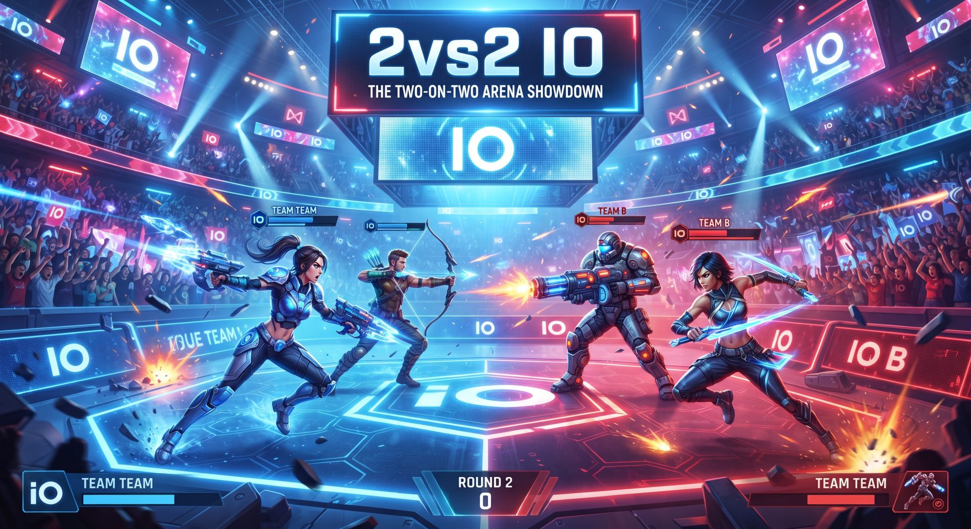 2vs2 IO: The Two-On-Two Arena Showdown