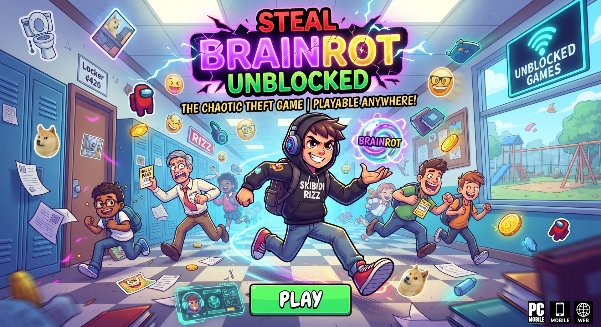 Steal Brainrot Unblocked: The Chaotic Theft Game Playable Anywhere