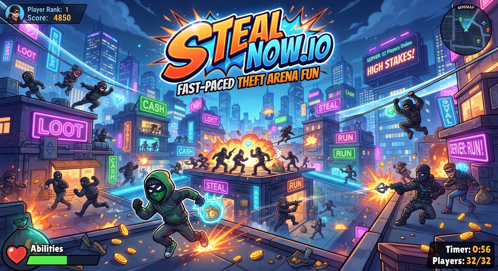 Steal Now.IO: Fast-Paced Theft Arena Fun